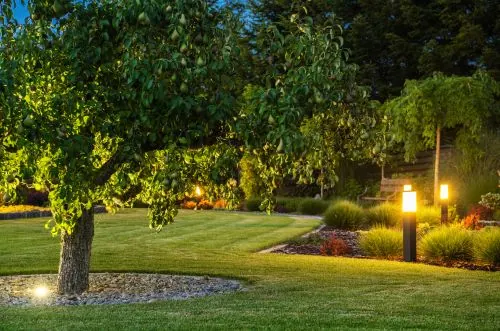 Landscape lighting in Ashland PA by KDI Hardscapes