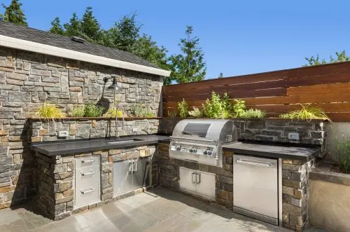 Outdoor Living Spaces detail in Schuylkill County PA by KDI Hardscapes