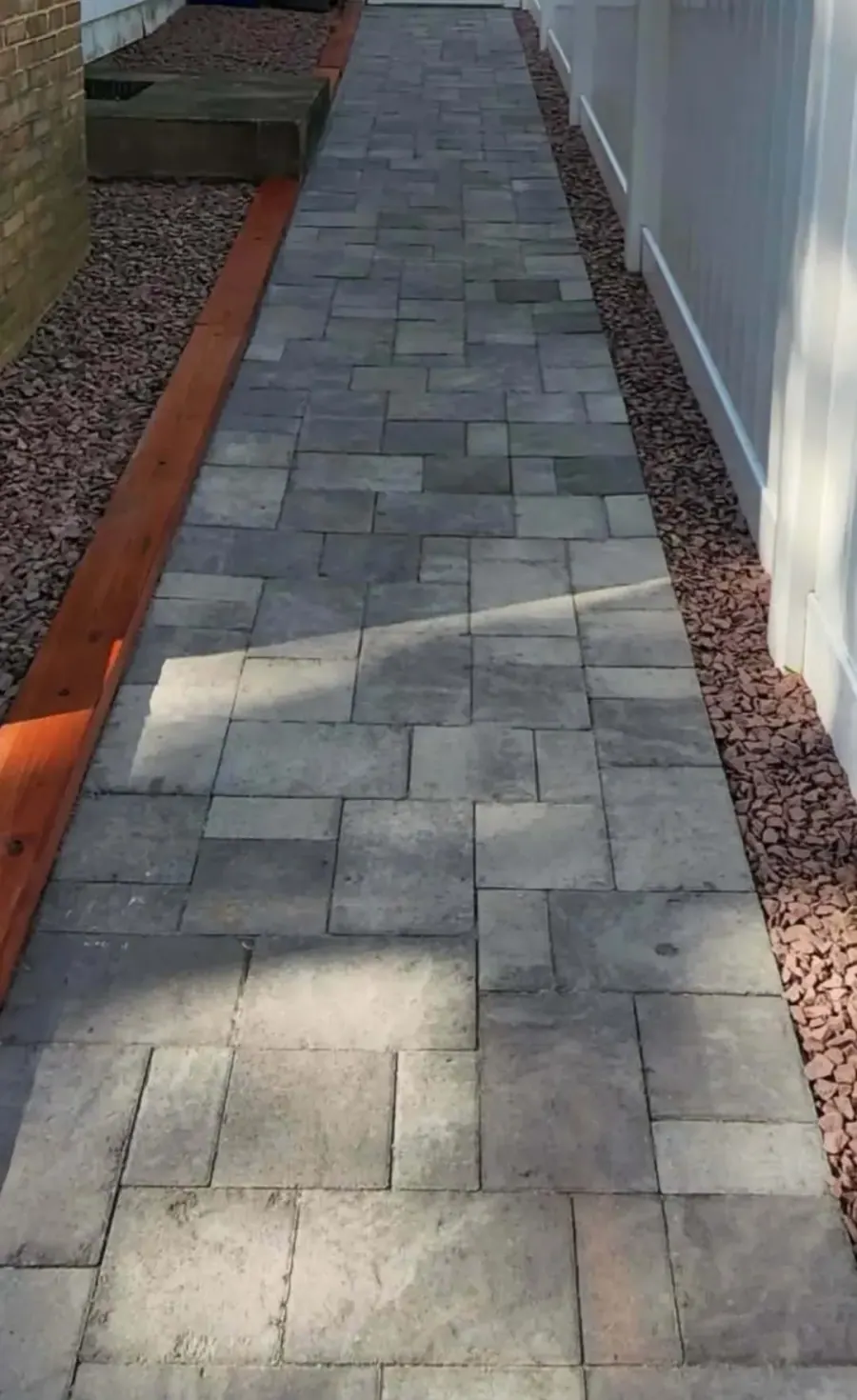 Retaining Wall and Walkway Installation detail in Schuylkill County PA by KDI Hardscapes